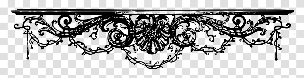 Curly Divider Clip Arts Gothic Frame, Gray, World Of Warcraft Transparent Png