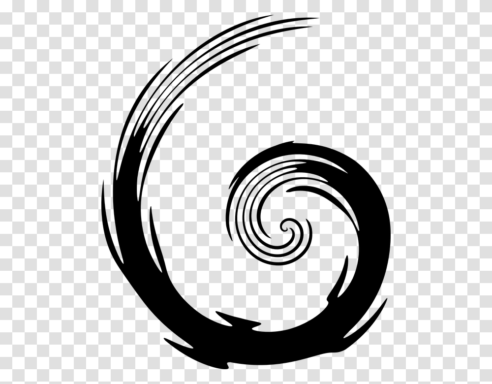 Curly Flourish Spiral Swirl Circle Swirls Clipart, Gray, World Of Warcraft Transparent Png