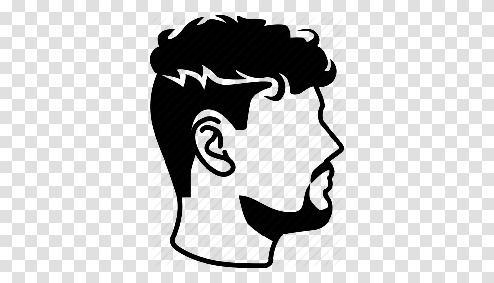 Curly Hair Haircut Male Mens Perm Undercut Icon, Piano, Musical Instrument, Silhouette Transparent Png