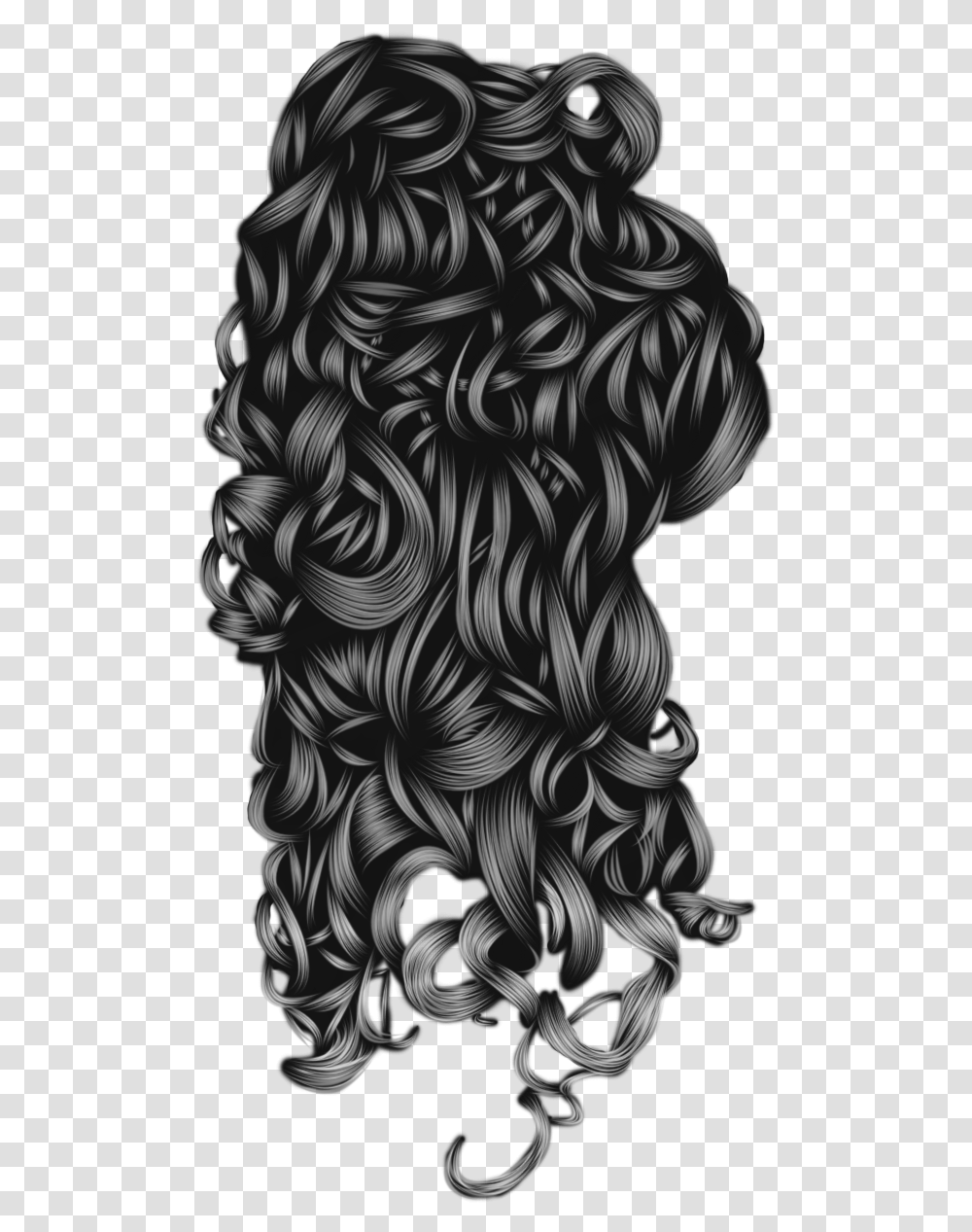 Curly Hair Vector, Floral Design, Pattern Transparent Png