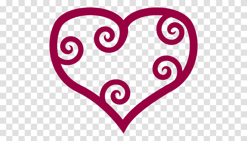 Curly Heart Clip Art, Label, Floral Design Transparent Png