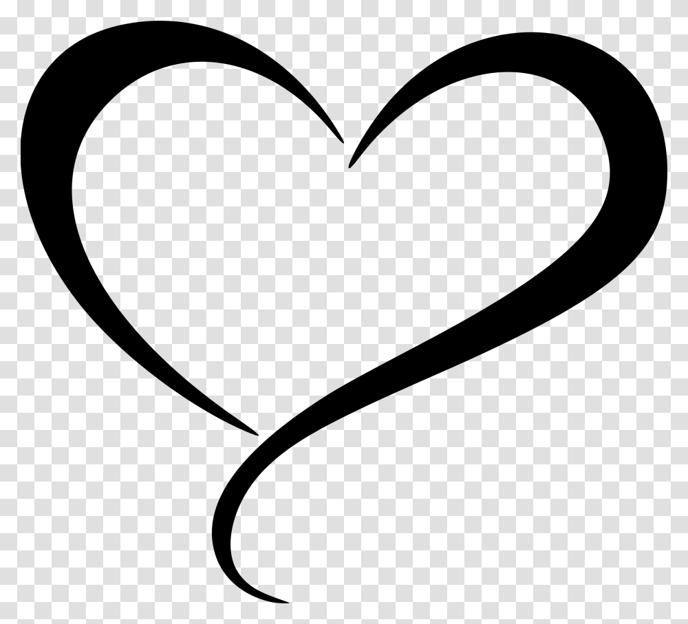 Curly Heart Outline Clipart Heart Shape Line Art, Gray, World Of Warcraft Transparent Png