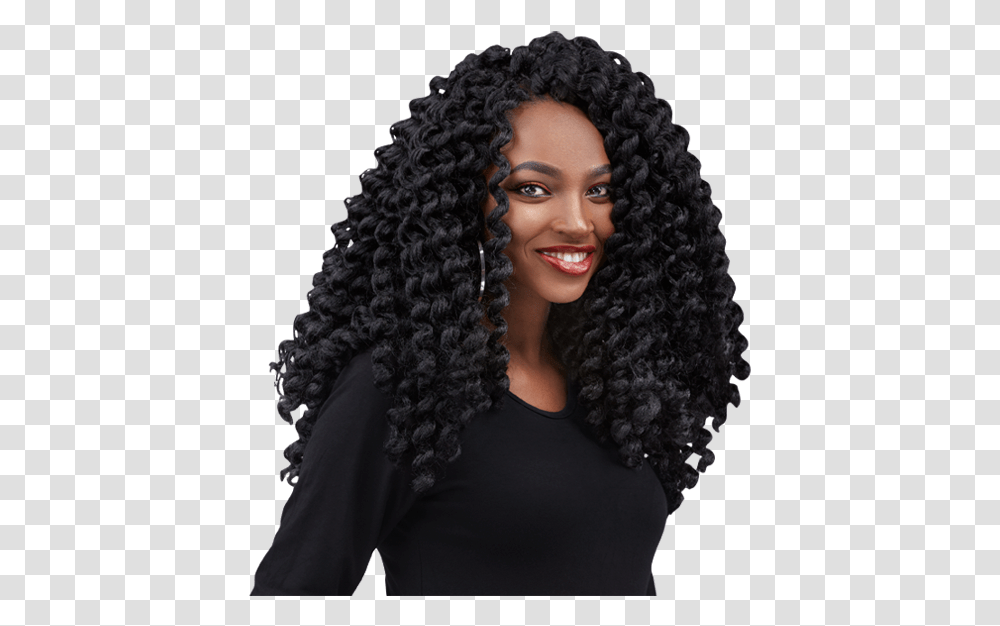 Curly Kinky Crochet Protective Hairstyle Which Are Easy To Diy Wavy Hair, Person, Human, Black Hair, Wig Transparent Png