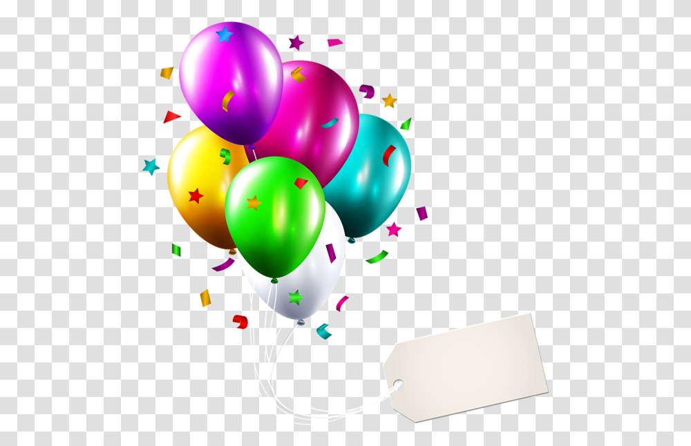 Curly Ribbon Birthday Balloon In Transparent Png