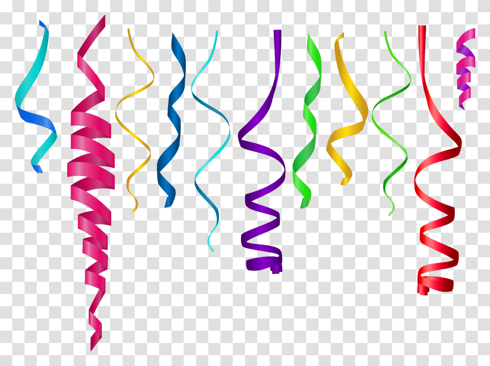 Curly Ribbons Curly Ribbons, Confetti, Paper Transparent Png