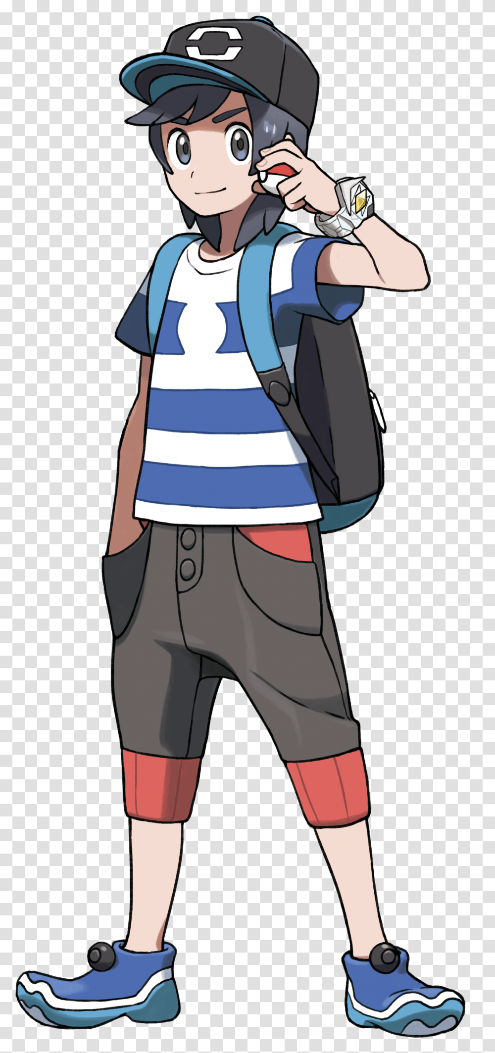 Current Pokemon Sun And Moon Male Trainer, Person, Costume, Pants Transparent Png