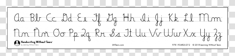 Cursive Alphabet Desk Strips Handwriting Without Tears Cursive B, Label, Signature, Autograph Transparent Png