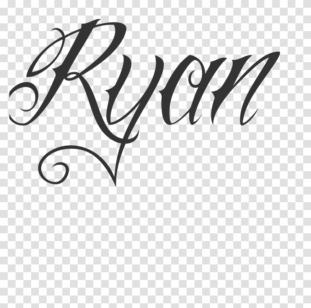Cursive Name Tattoos Ryan, Calligraphy, Handwriting, Dynamite Transparent Png