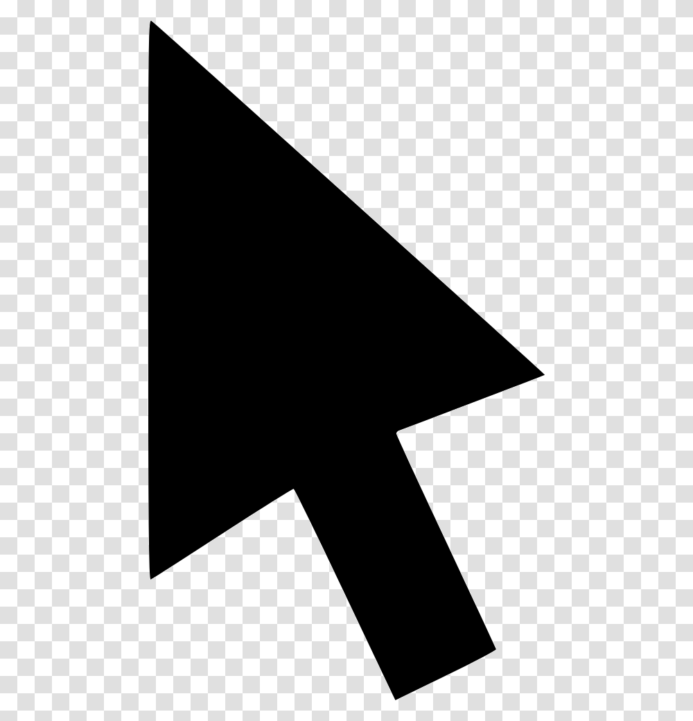 Cursor Mouse Icon, Triangle, Silhouette, Stencil Transparent Png