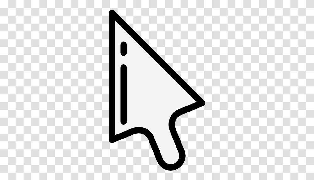 Cursor Pointer Icon Cursor, Triangle, Text, Symbol, Arrowhead Transparent Png