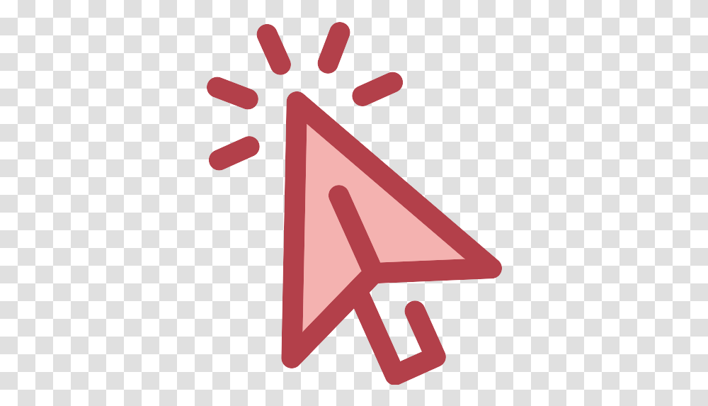 Cursor Ui Icon Mouse Pink, Triangle, Art, Paper Transparent Png