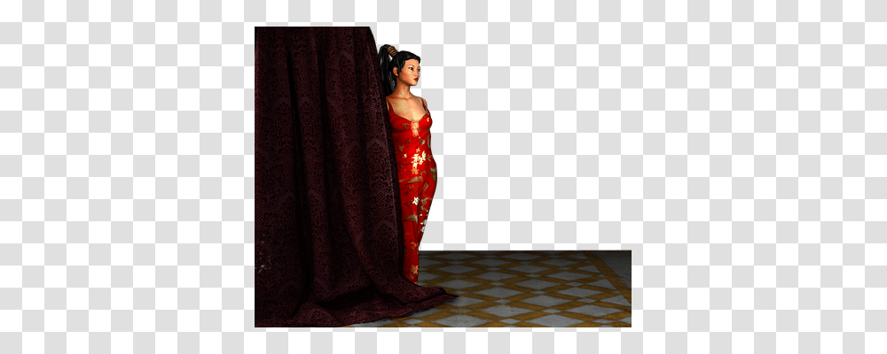 Curtain Person, Evening Dress, Robe Transparent Png