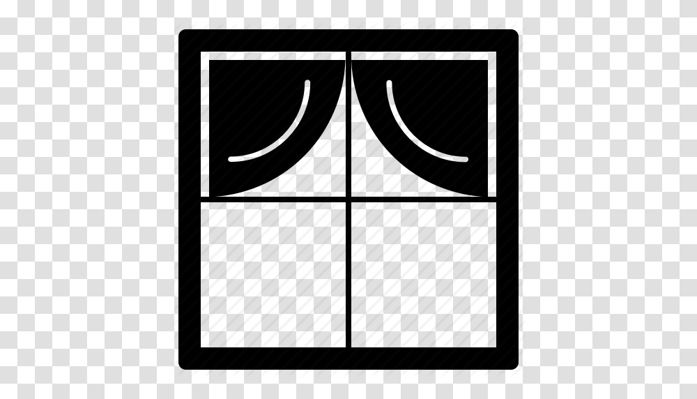 Curtain Frame Furniture Glass Window Wooden Icon, Silhouette, Pattern, Building Transparent Png