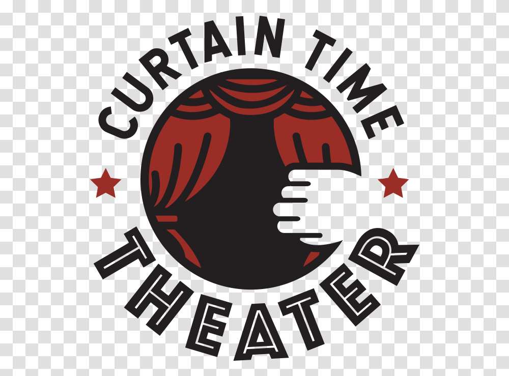 Curtain Time Theater Logo Emblem, Poster, Advertisement, Trademark Transparent Png