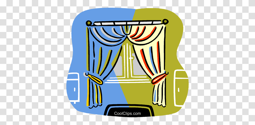 Curtains Royalty Free Vector Clip Art Illustration, Logo, Trademark, Poster Transparent Png