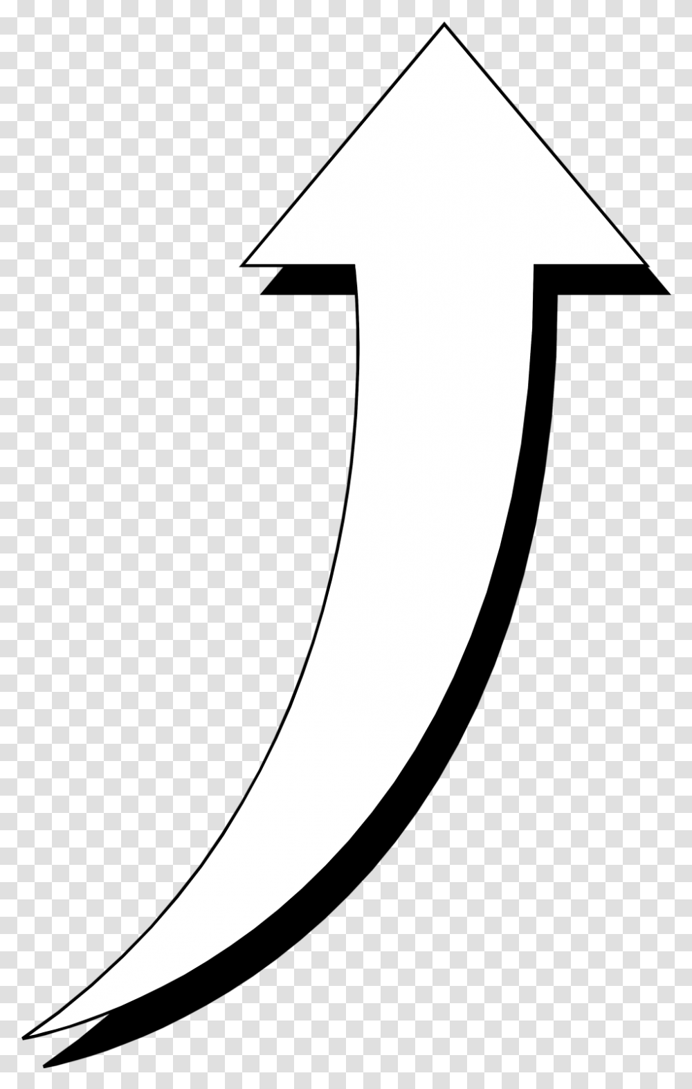 Curve Arrow Curve Arrow Clipart Aztec White Arrow Up Curved Arrow White, Cross, Symbol, Text, Axe Transparent Png