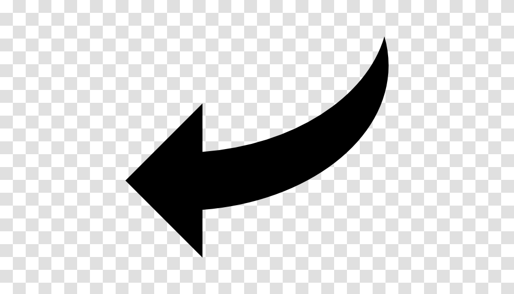 Curve Arrow Pointing Left, Axe, Tool, Stencil Transparent Png