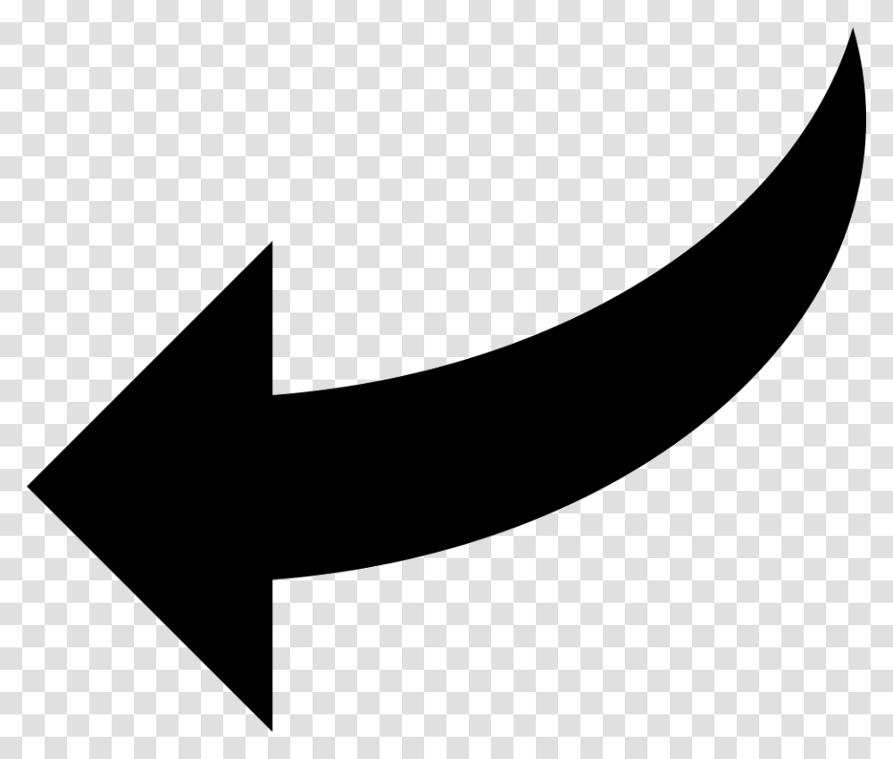 Curve Arrow Pointing Left, Axe, Tool Transparent Png