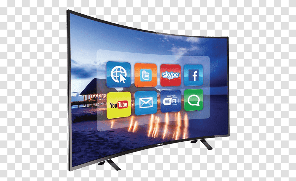 Curve Smart Tv, Screen, Electronics, Monitor, Display Transparent Png