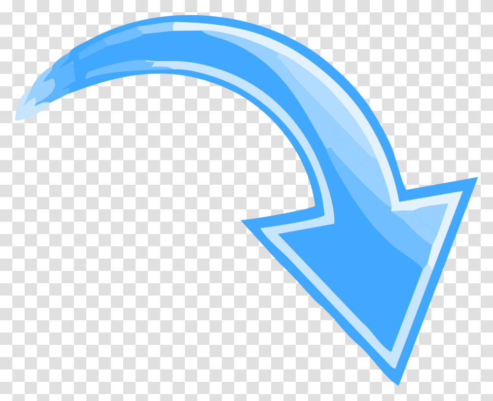 Curved Arrow Clip Art Arrow Pointing Down Right, Outdoors, Tool, Nature, Water Transparent Png