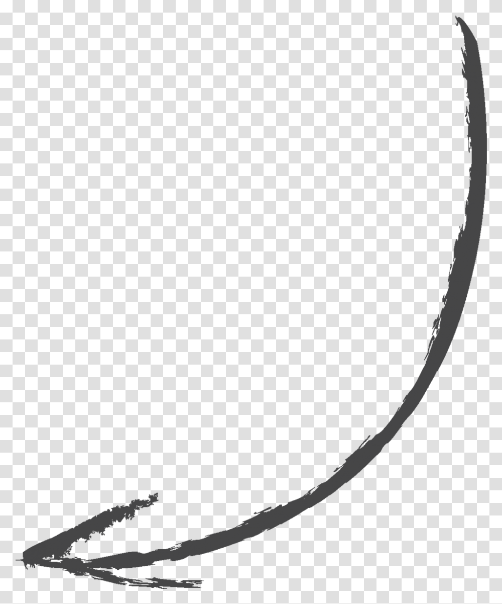 Curved Arrow Drawing Curved Drawn Arrow, Moon, Outer Space, Night, Astronomy Transparent Png