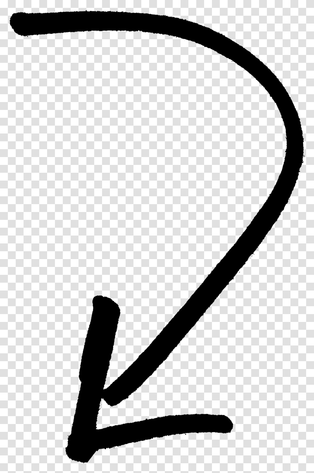 Curved Arrow Going Down, Gray, World Of Warcraft Transparent Png