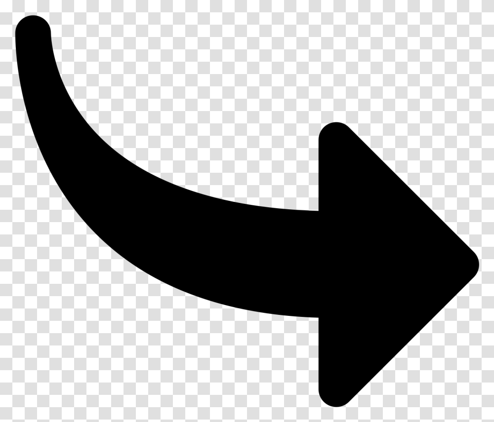Curved Arrow Icon Curved Arrow Pointing Right, Gray, World Of Warcraft Transparent Png