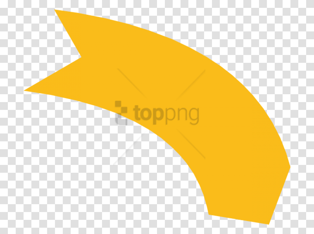 Curved Arrow Orange Curved Thick Arrow, Plant, Fruit, Food, Banana Transparent Png