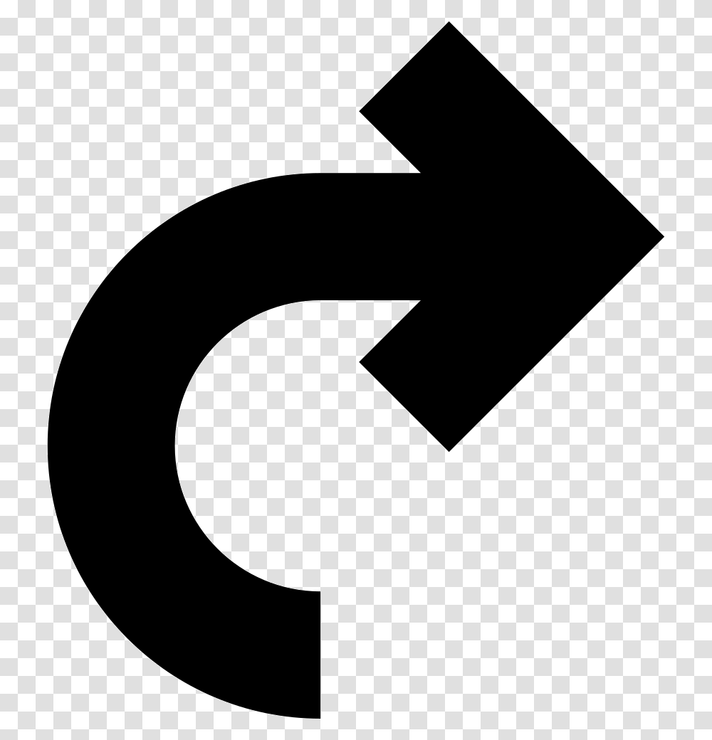 Curved Arrow Pointing Right, Number, Recycling Symbol Transparent Png