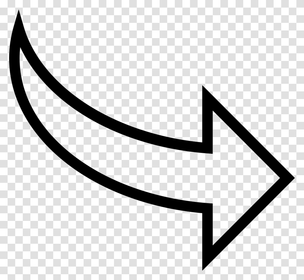 Curved Arrow Pointing Right, Axe, Tool, Label Transparent Png