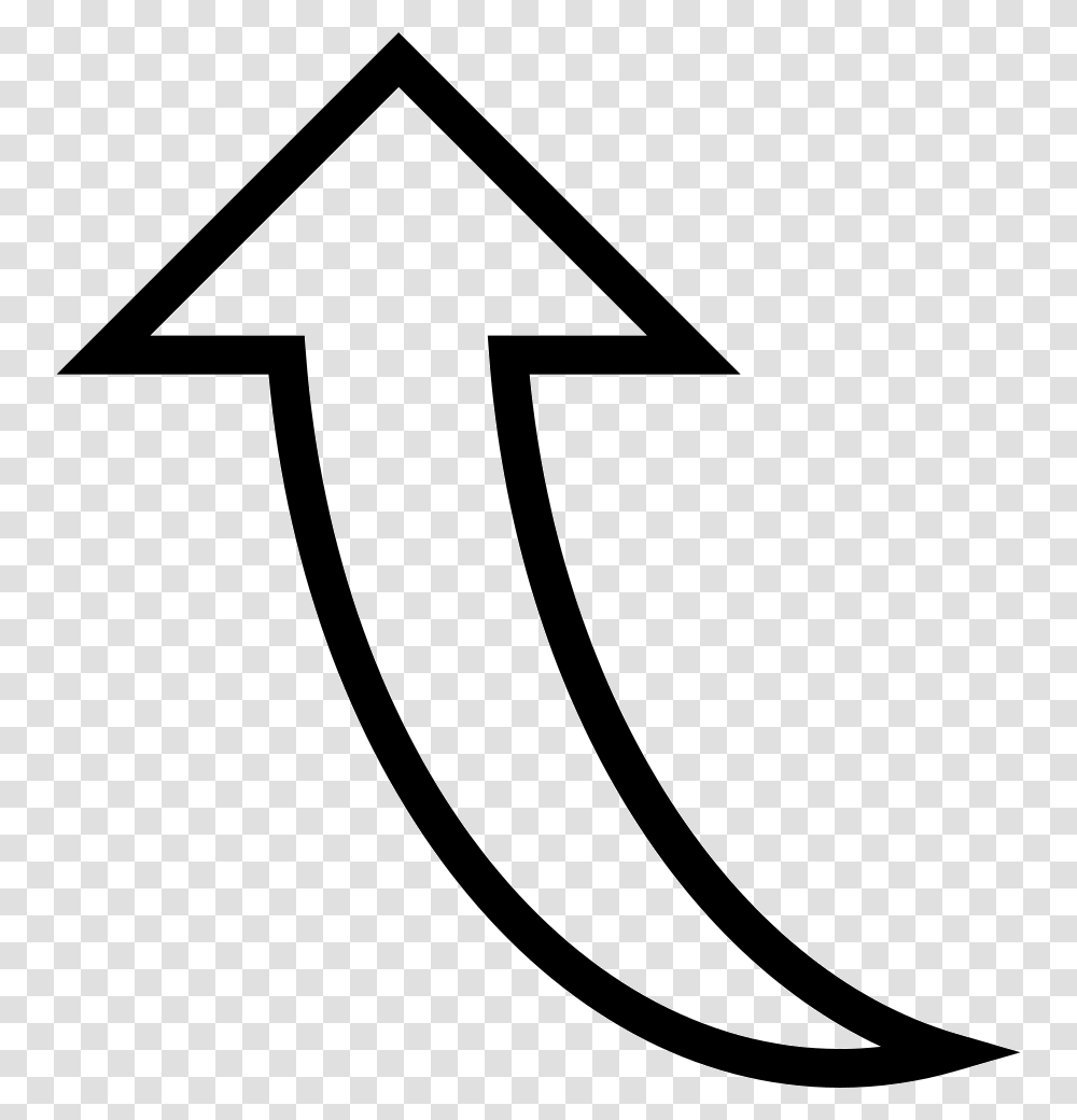 Curved Arrow Pointing Up Icon Free Download, Number, Axe Transparent Png