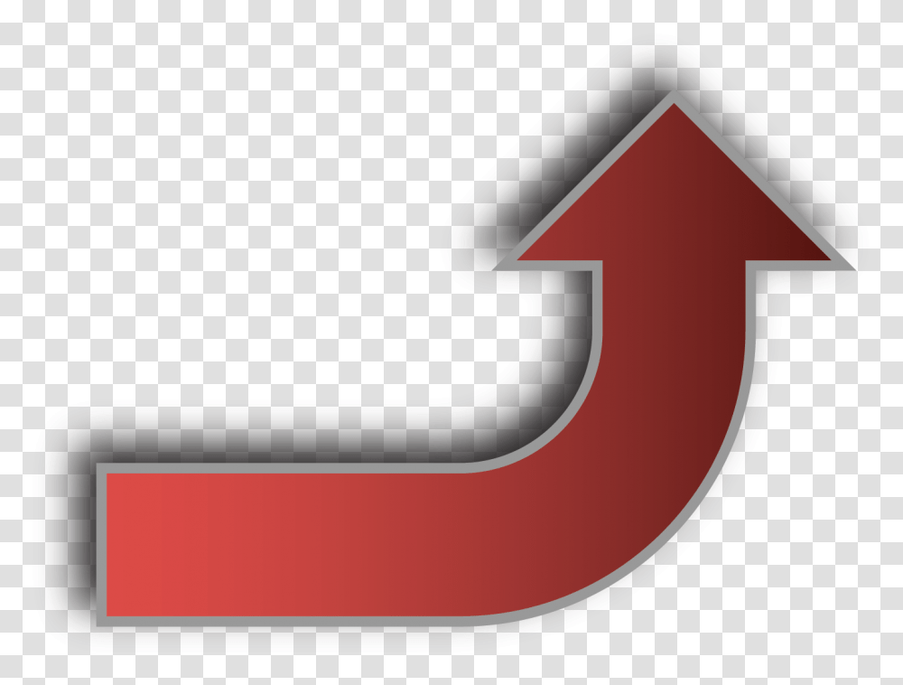 Curved Arrow Red Arrow Transparant Background, Number, Symbol, Text, Label Transparent Png
