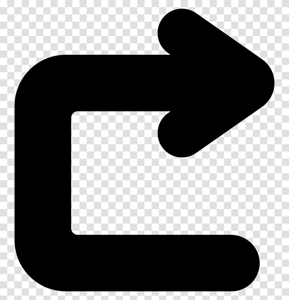 Curved Arrow Square Curved Arrow, Alphabet, Number Transparent Png