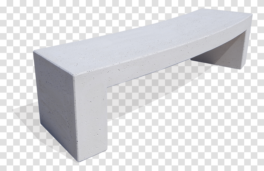 Curved Bench In Travertine Effect Concrete For Urban Bench, Furniture, Park Bench, Box Transparent Png