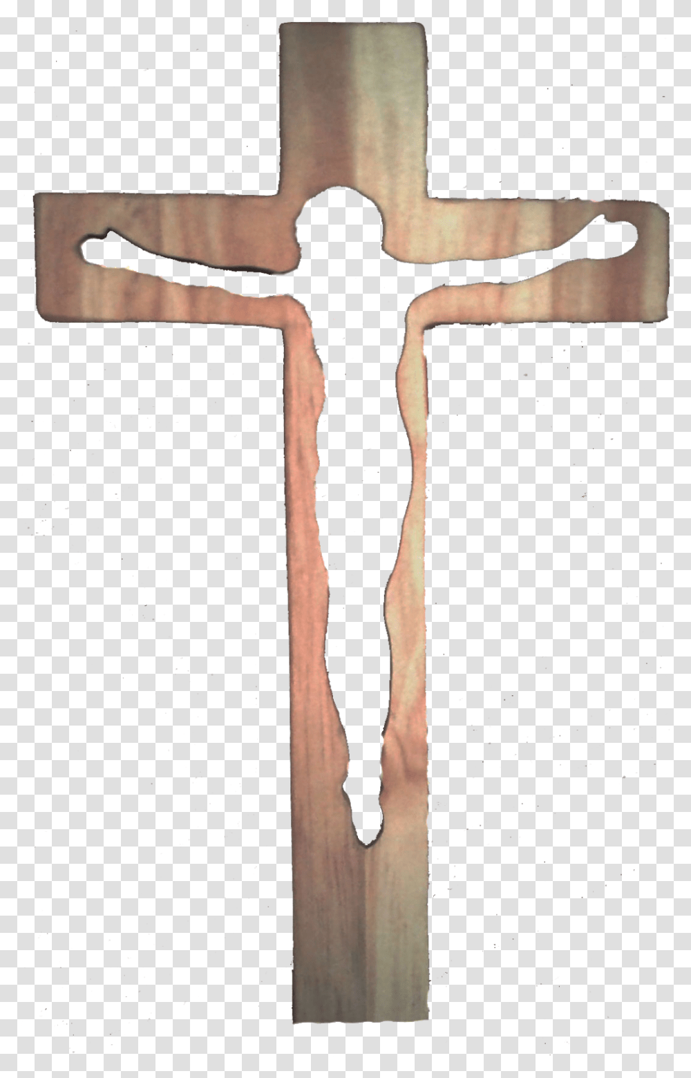Curved Design Pine Cross Cross, Crucifix, Back Transparent Png