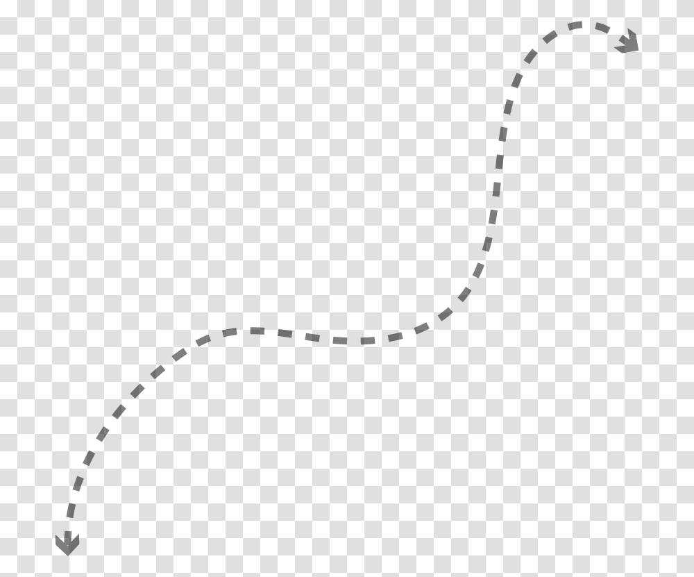 Curved Dotted Lines With Arrow Chain, Gray, World Of Warcraft Transparent Png