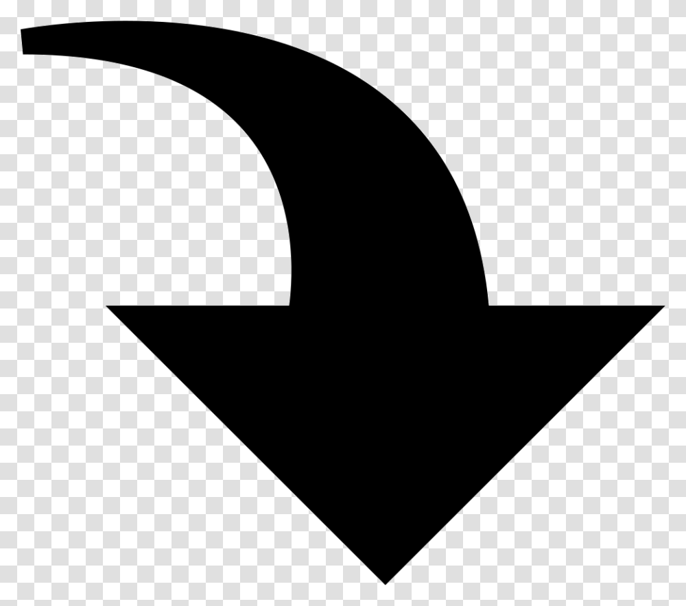 Curved Down Arrow Curved Arrow Pointing Down, Apparel, Cowboy Hat Transparent Png