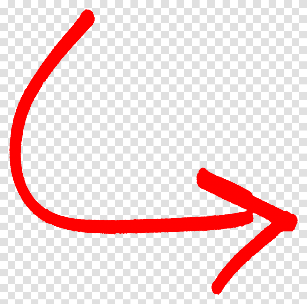 Curved Drawn Arrow, Handwriting, Signature, Autograph Transparent Png