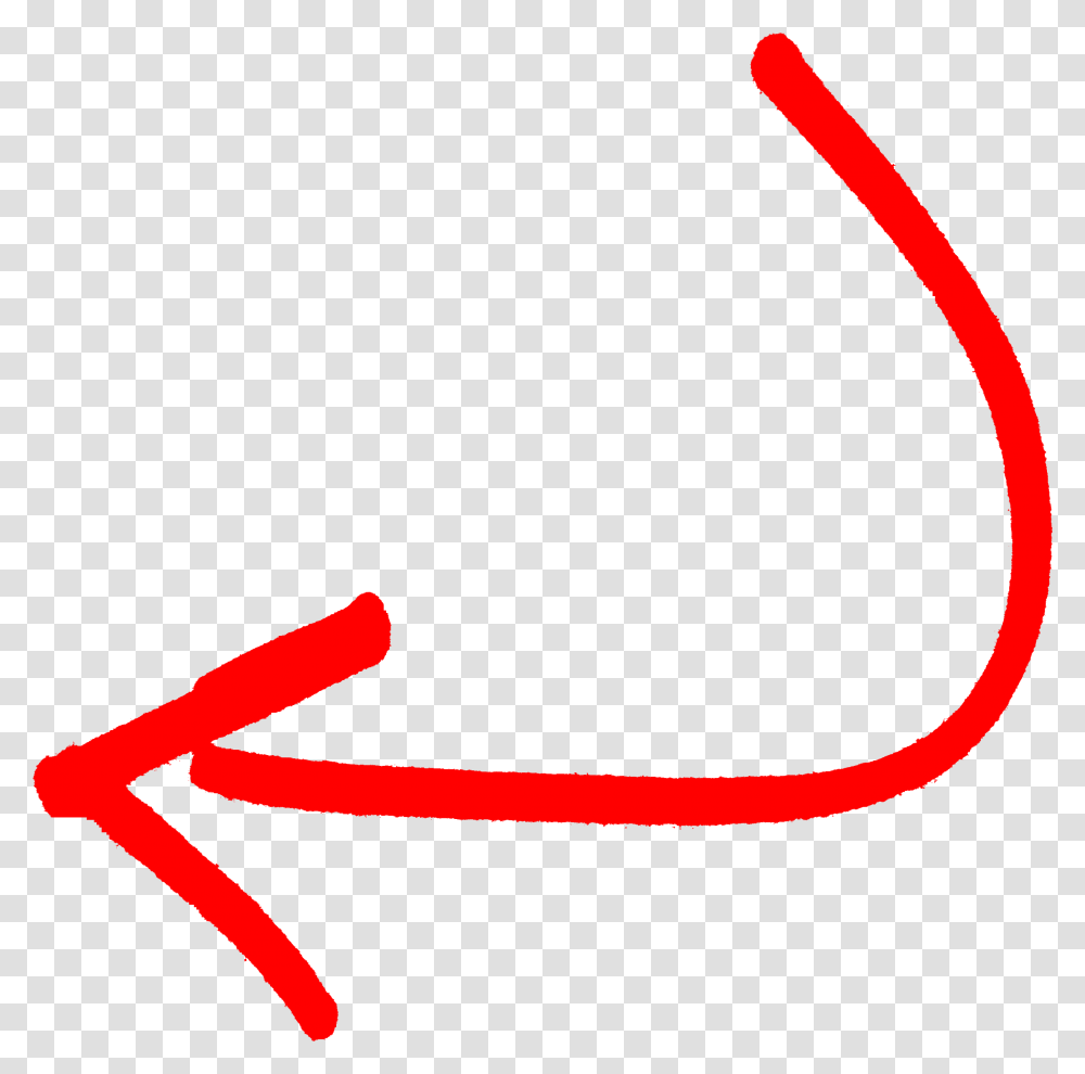 Curved Drawn Arrow, Whip Transparent Png