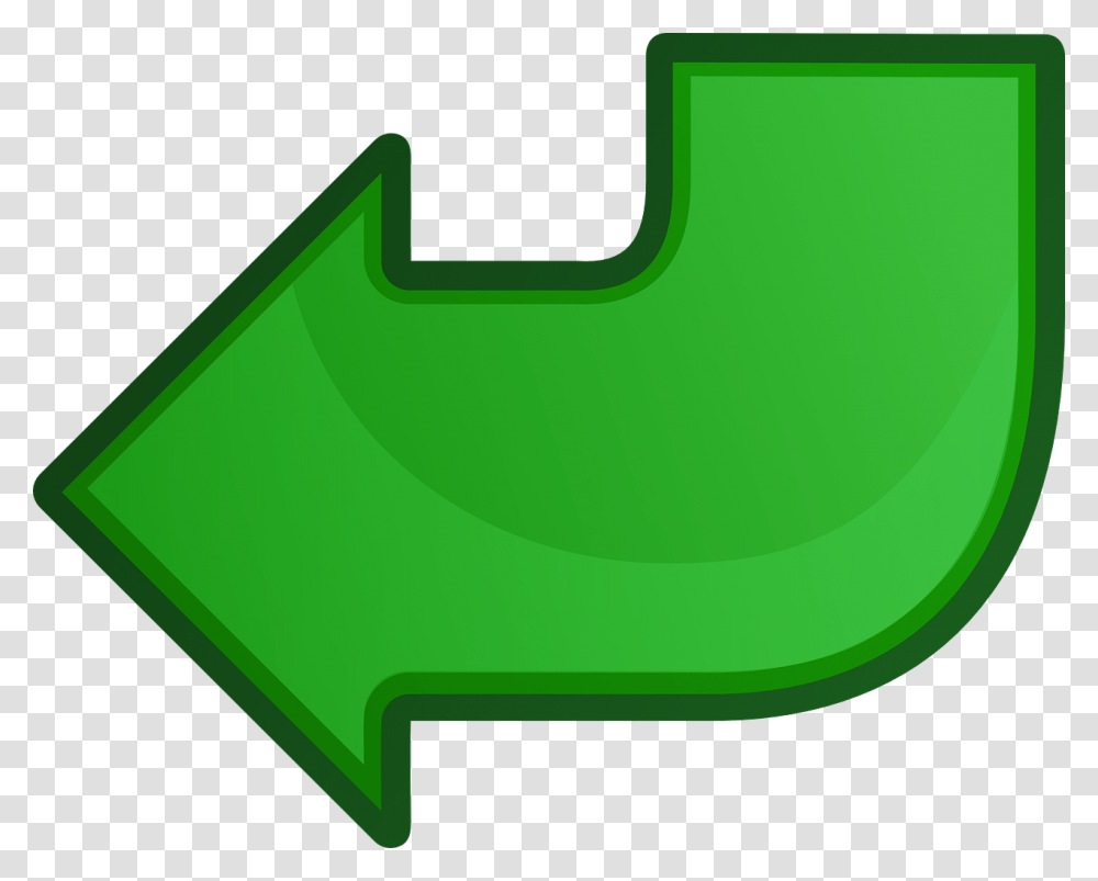 Curved Green Thin Arrow, Recycling Symbol, Logo Transparent Png