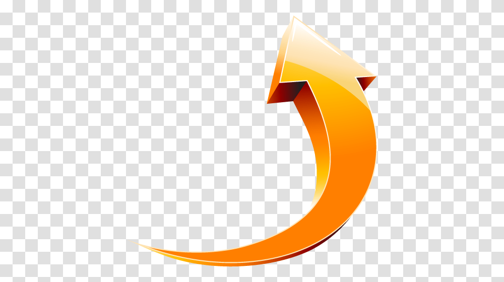 Curved Line Clipart Cliparthut Free Orange Arrow Bent, Number, Symbol, Text, Logo Transparent Png