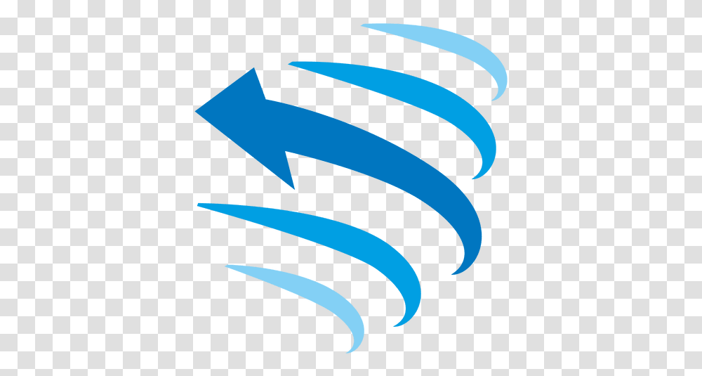 Curved Lines Arrow Icon & Svg Vector File Seta Curva Azul, Spiral, Coil Transparent Png