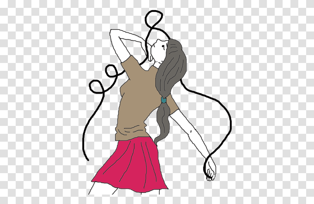 Curved Lines Illustration, Person, Human, Whip, Skirt Transparent Png