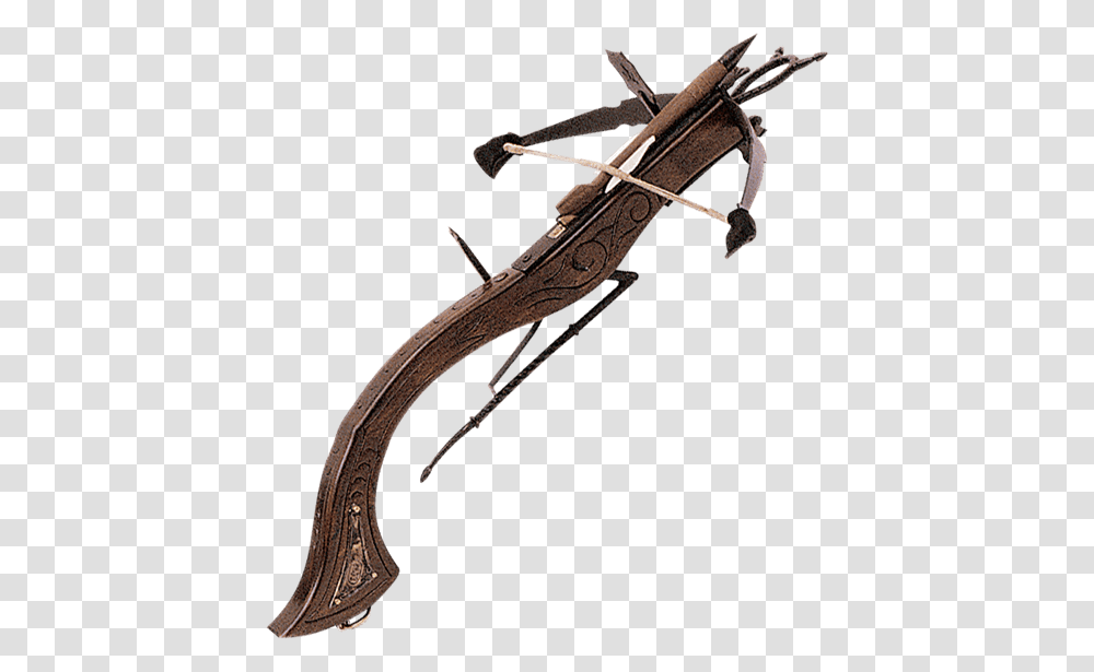 Curved Medieval Crossbow, Arrow, Bronze Transparent Png