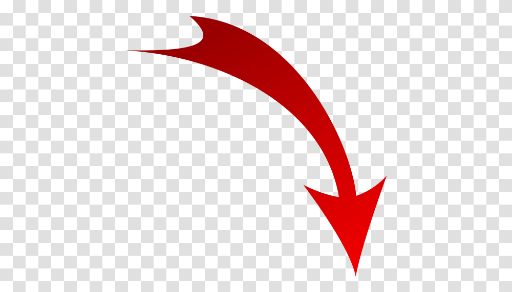 Curved Red Arrow Fleche Rouge, Axe, Tool, Symbol, Logo Transparent Png