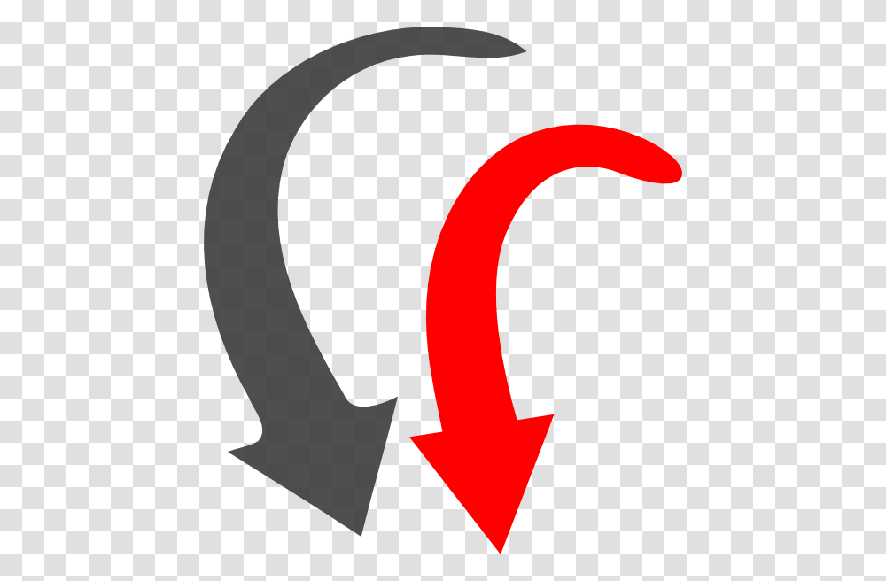 Curved Red Arrow Vector, Number Transparent Png
