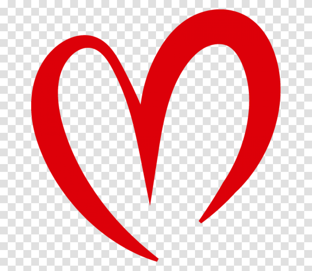 Curved Red Heart Outline Image For Free Heart Line Red, Symbol, Logo, Trademark, Dynamite Transparent Png