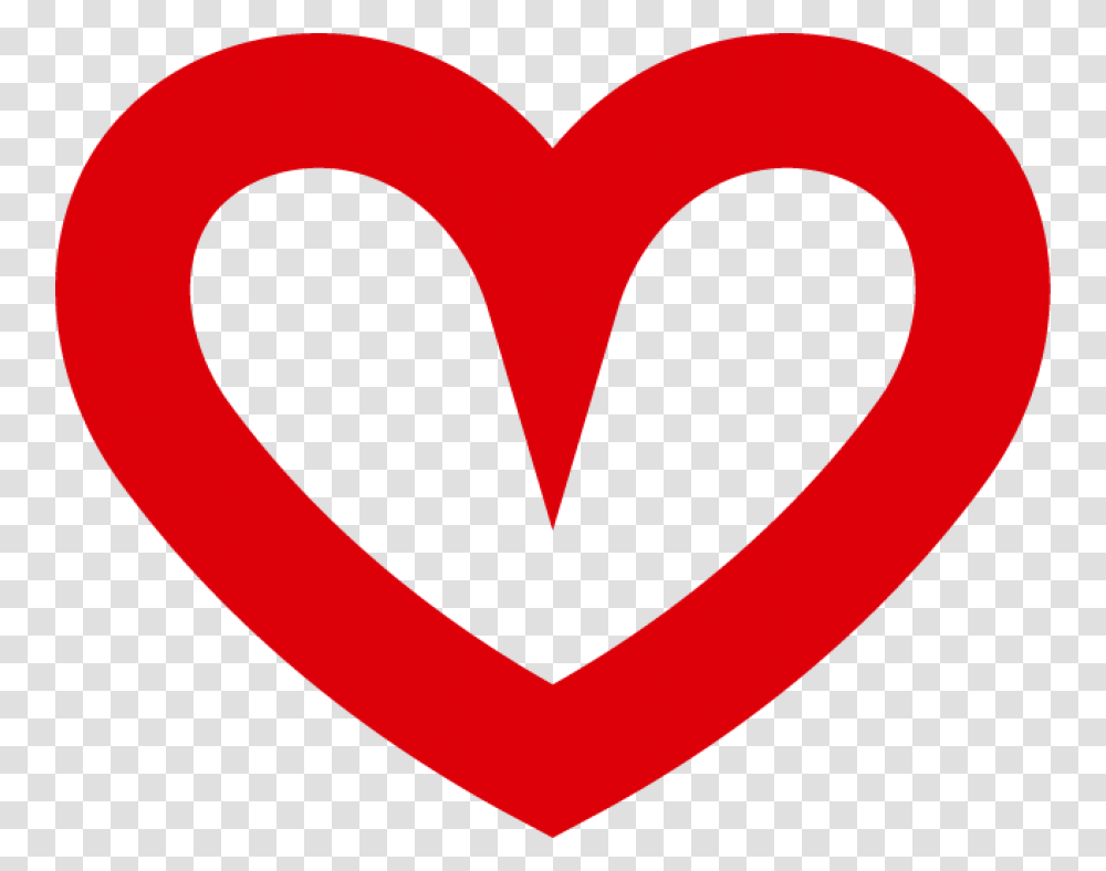 Curved Red Heart Outline Image Heart, Rug Transparent Png