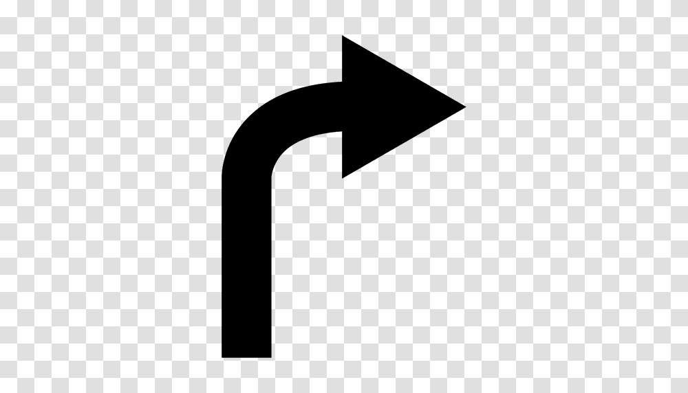 Curved Right Arrow, Axe, Tool, Cross Transparent Png