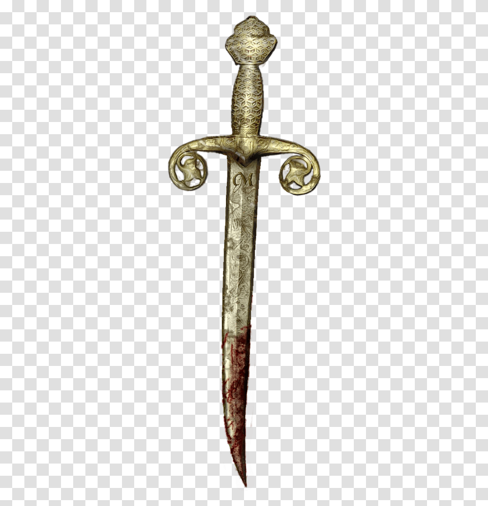 Curved Sword Or Dagger Vector Clip Art Hkc0xd Macbeth Dagger Background, Cross, Blade, Weapon Transparent Png